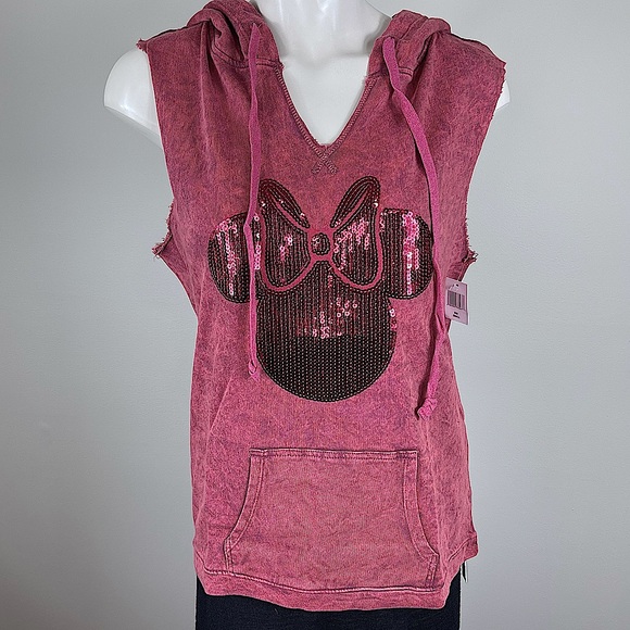 Disney Tops - DISNEY BOUTIQUE Minnie Mouse SEQUIN Hoodie S